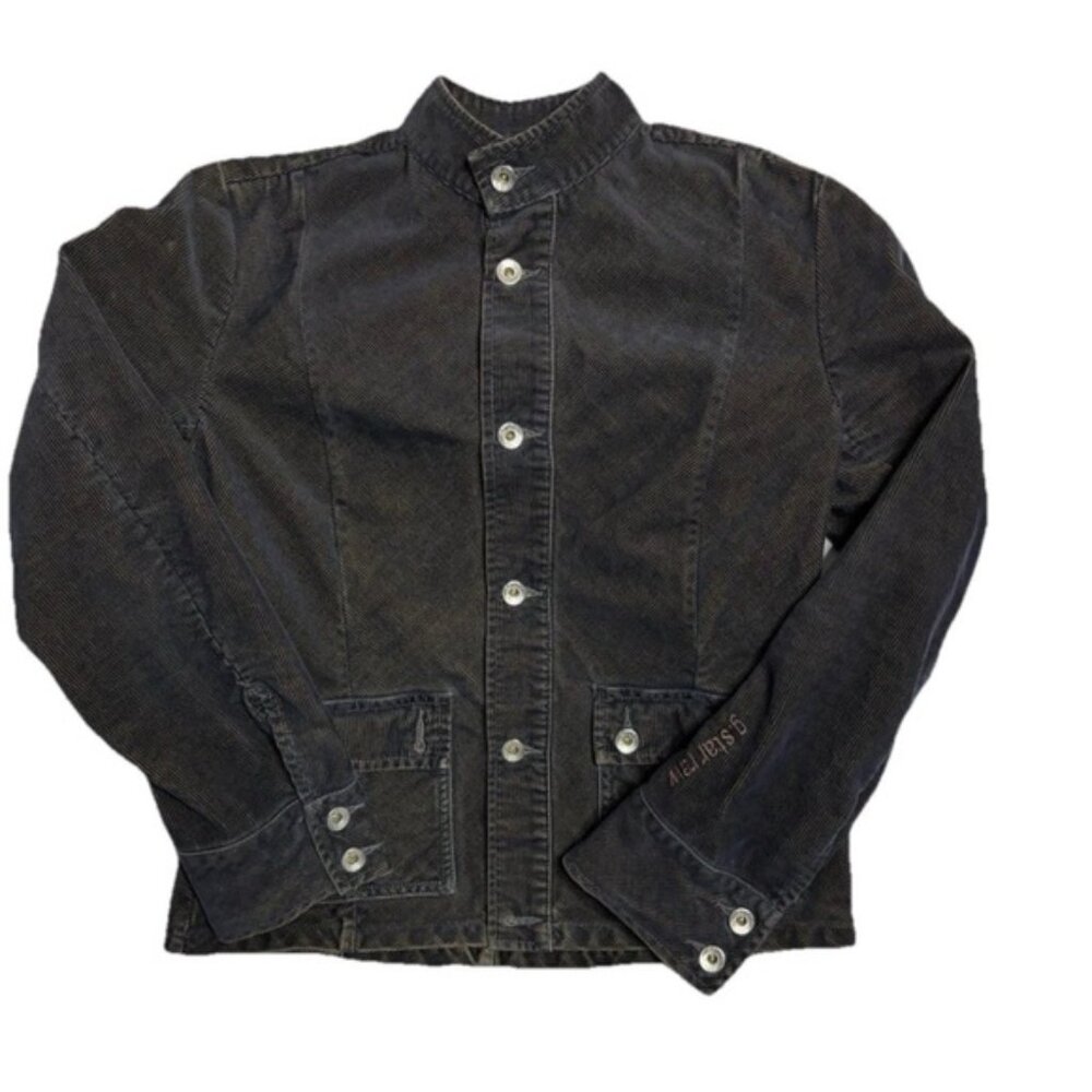 G-Star Originals Raw Womens Corduroy Jacket Button Up Flap Pockets Brown Sz M